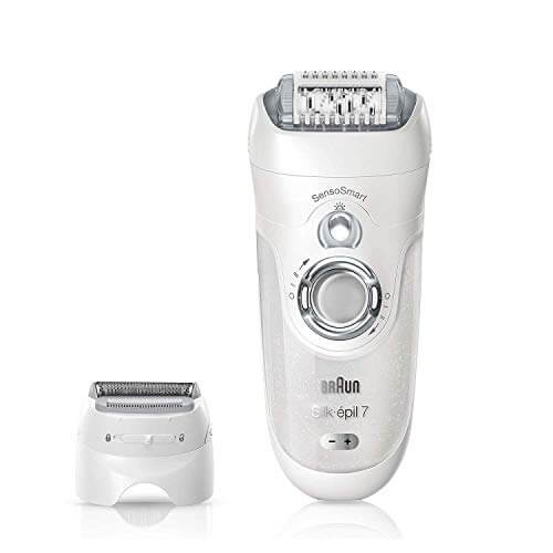 Braun Epilator Silk-épil 7 7-880 Facial Hair Removal for Women, Rechargeable Shaver, Cordless, Wet & Dry, with 7 extras