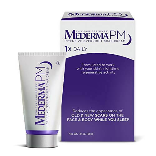 Mederma PM Intensive Overnight Scar Cream - Works with Skin's Nighttime Regenerative Activity - Once-Nightly Application is Clinically Shown to Make Scars Smaller & Less Visible - 1 Ounce
