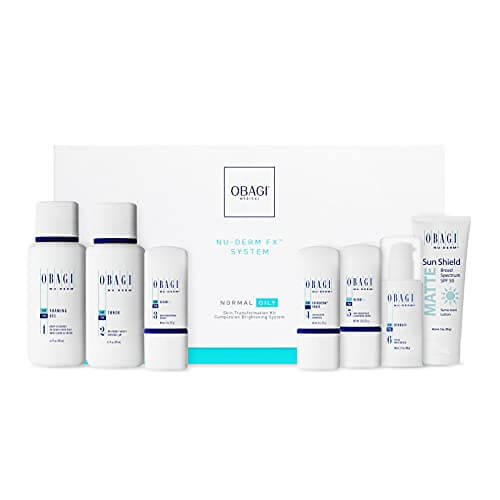 Obagi Medical Nu-Derm Fx System Normal to Oily Bundle Includes: Foaming Gel, Toner, Clear, Exfoderm Forte, Blend. Hydrate and Sun Shield