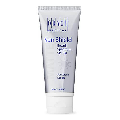 Obagi Sunscreen Sun Shield Matte Broad Spectrum SPF 50 Sunscreen, combines UVB absorption and UVA protection, 3 oz.