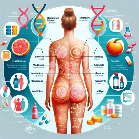 the factors contributing to secondary cellulite, such as hormonal imbalances, medications, genetics, and lifestyle